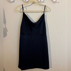 Sunday Best Navy Blue Satin Slip Dress
